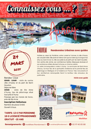 Randonnée Urbaine avec guide à Auray