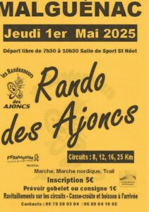 Affiche de la Rando des Ajoncs 2025