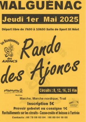 Affiche de la Rando des Ajoncs 2025